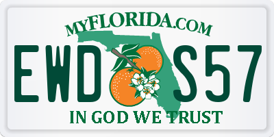 FL license plate EWDS57