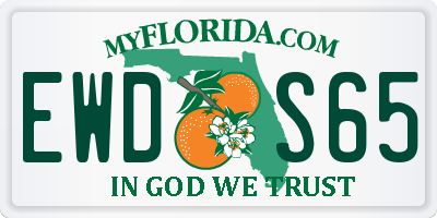 FL license plate EWDS65