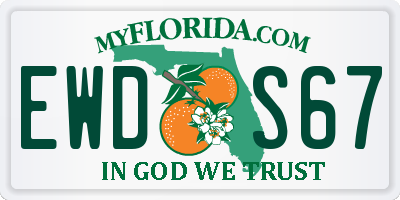 FL license plate EWDS67