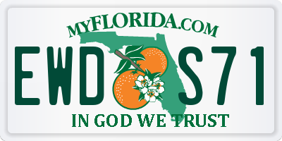 FL license plate EWDS71