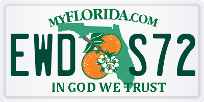FL license plate EWDS72