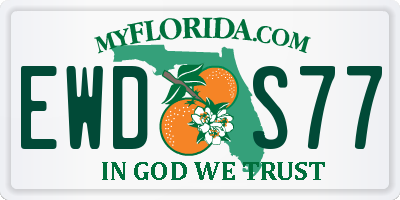 FL license plate EWDS77