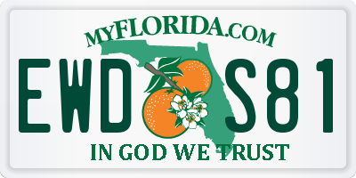 FL license plate EWDS81