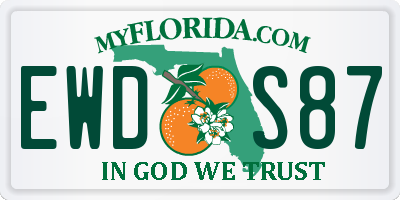 FL license plate EWDS87