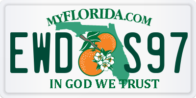 FL license plate EWDS97