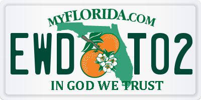 FL license plate EWDT02