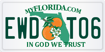 FL license plate EWDT06