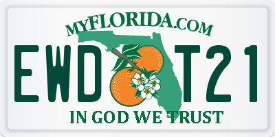 FL license plate EWDT21