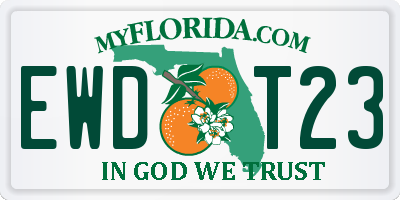 FL license plate EWDT23