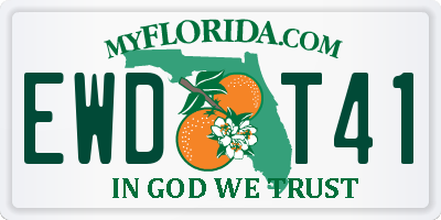 FL license plate EWDT41