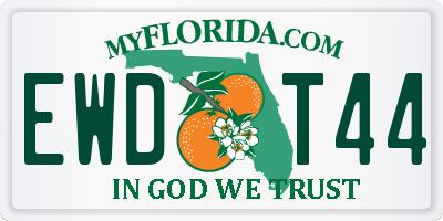 FL license plate EWDT44