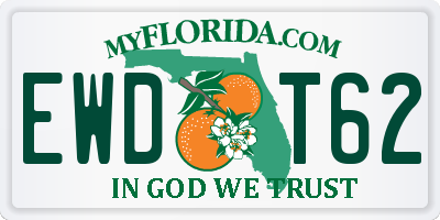 FL license plate EWDT62