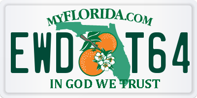 FL license plate EWDT64