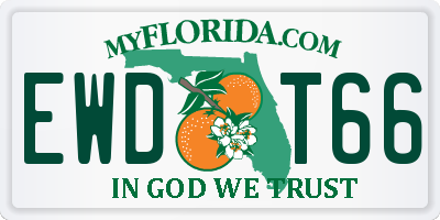 FL license plate EWDT66