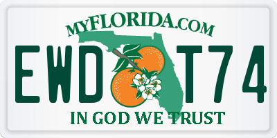 FL license plate EWDT74