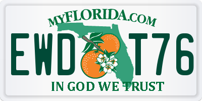 FL license plate EWDT76