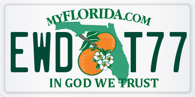 FL license plate EWDT77