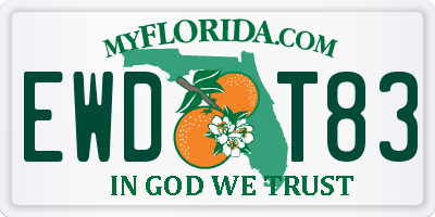 FL license plate EWDT83