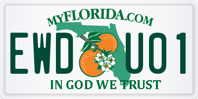 FL license plate EWDU01