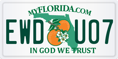 FL license plate EWDU07