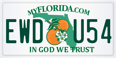 FL license plate EWDU54
