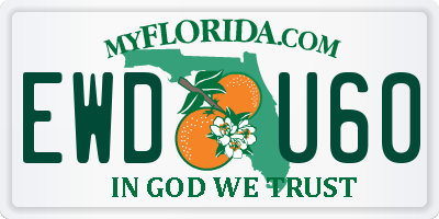 FL license plate EWDU60