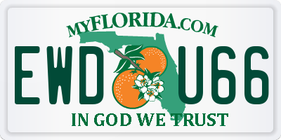 FL license plate EWDU66