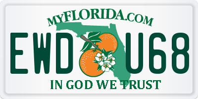 FL license plate EWDU68