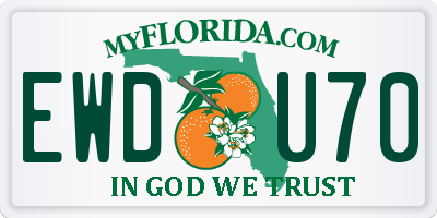 FL license plate EWDU70