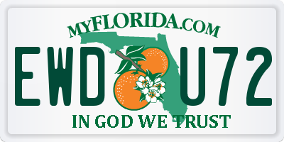FL license plate EWDU72