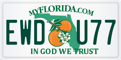 FL license plate EWDU77
