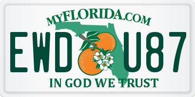 FL license plate EWDU87