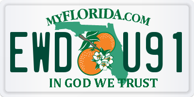 FL license plate EWDU91