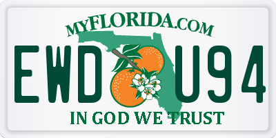 FL license plate EWDU94