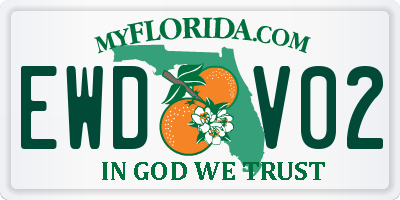 FL license plate EWDV02