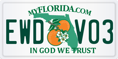 FL license plate EWDV03