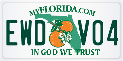 FL license plate EWDV04