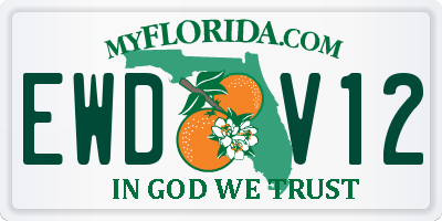 FL license plate EWDV12