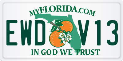 FL license plate EWDV13