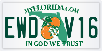 FL license plate EWDV16