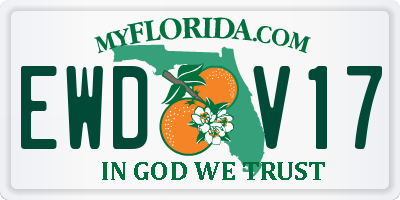 FL license plate EWDV17