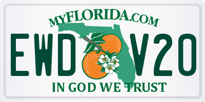 FL license plate EWDV20