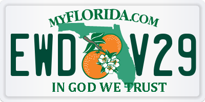 FL license plate EWDV29