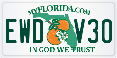 FL license plate EWDV30