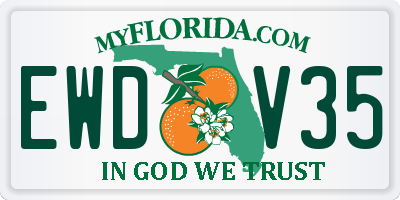 FL license plate EWDV35