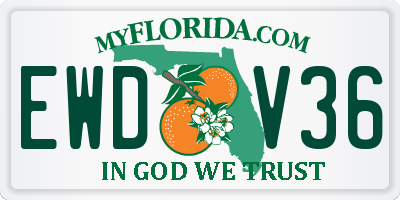 FL license plate EWDV36