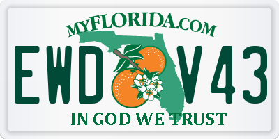 FL license plate EWDV43