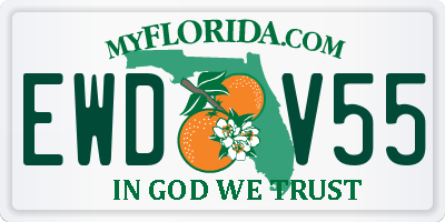 FL license plate EWDV55