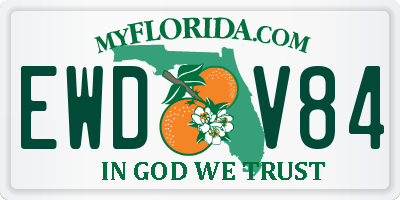 FL license plate EWDV84