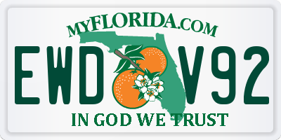 FL license plate EWDV92